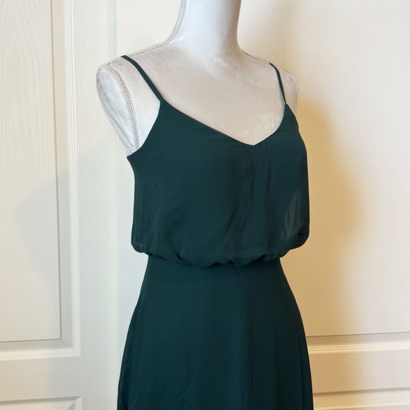 Birdy Grey Gwennie Chiffon Emerald Green Maxi Dress Small NWT - Picture 10 of 14